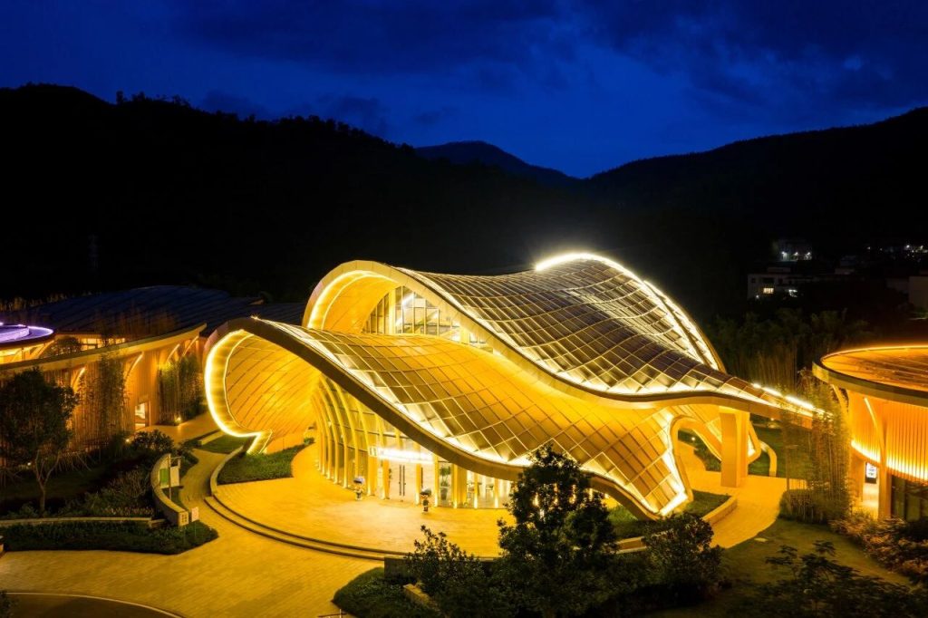 golden hall at night