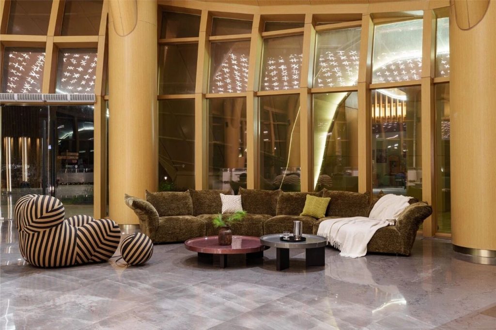 petal sofa in the art space for people to relax