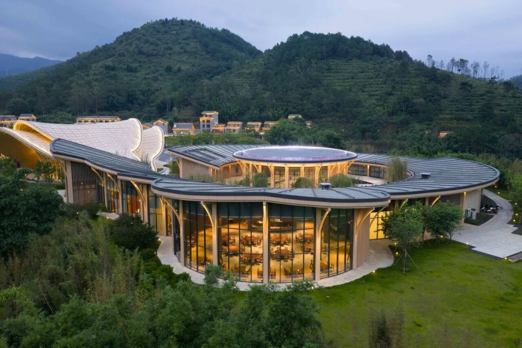 the roofing with traditional spiral pattern symbol from Xinyi City